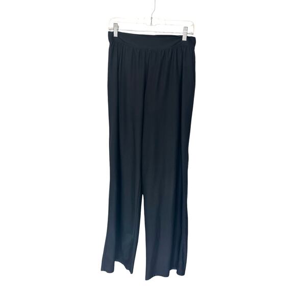 Spanx Pants Black Stretch Pull On Straight Leg Relaxed Casual Basic Large - Picture 1 of 11